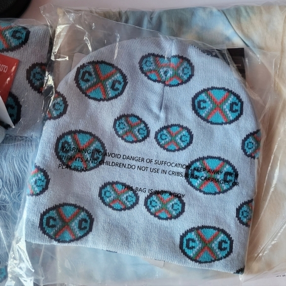 Cross Colour  Beanie Blue Unisex - Picture 1 of 3